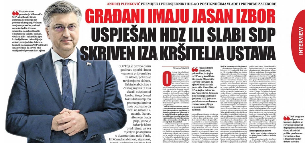 Izbor je jasan: uspješni HDZ ili slabi SDP - skriven iza kršitelja Ustava!