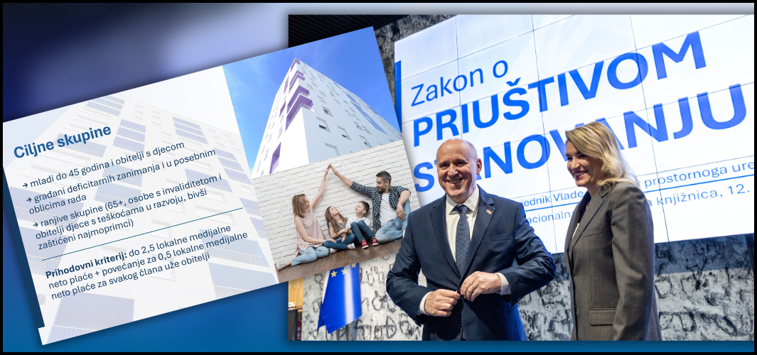 NOVI ZAKON O PRIUŠTIVOM STANOVANJU: Država će do 2030. izgraditi & obnoviti 20.200 stanova i obiteljskih kuća!