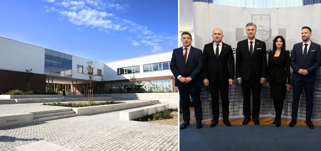 Nova zgrada osječke Prve gimnazije - prva gimnazija u Hrvatskoj koja je izgrađena bespovratnim europskim novcem iz NPOO-a!