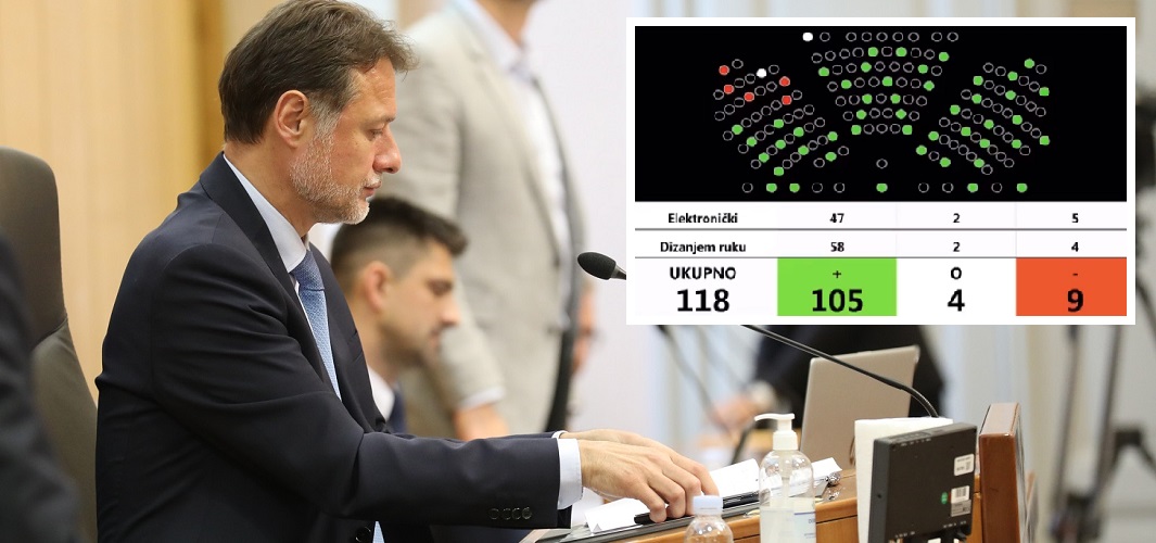 Nakon usvajanja rebalansa proračuna, sa 105 glasova ZA raspušten je 9. saziv Hrvatskoga sabora!