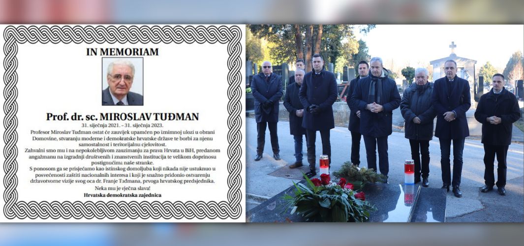 IN MEMORIAM: Prof. dr. sc. Miroslav Tuđman (31. siječnja 2021. - 31. siječnja 2023.)