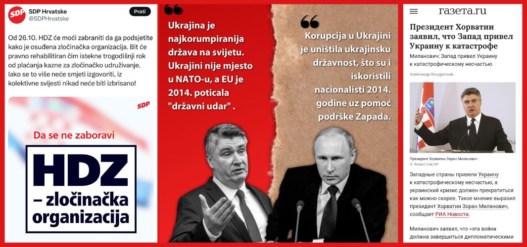 Izlizane PR fore, s kojima su 3 puta zaredom poraženi na izborima, neće „oprati“ Milanovića i partiju od laži kojima se služe u korist Putina!